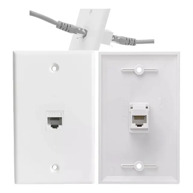 Placa De Pared Ethernet Rj45 Cat6 1 Puerto