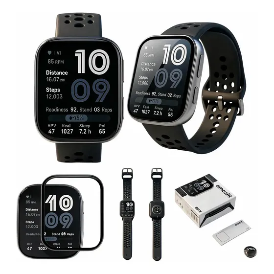 Smartwatch Amazfit Bip 6 Preto 1.97 Com Película 3d