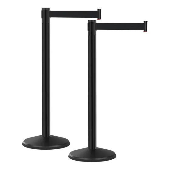 10' Largo Retractil Cinturon Stanchion 2 Unidade 40 Alto