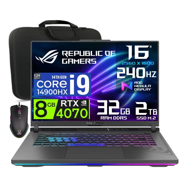 Asus Rog Strix G16 Core I9 14900hx 2tb 32gb Rtx4070 240hz