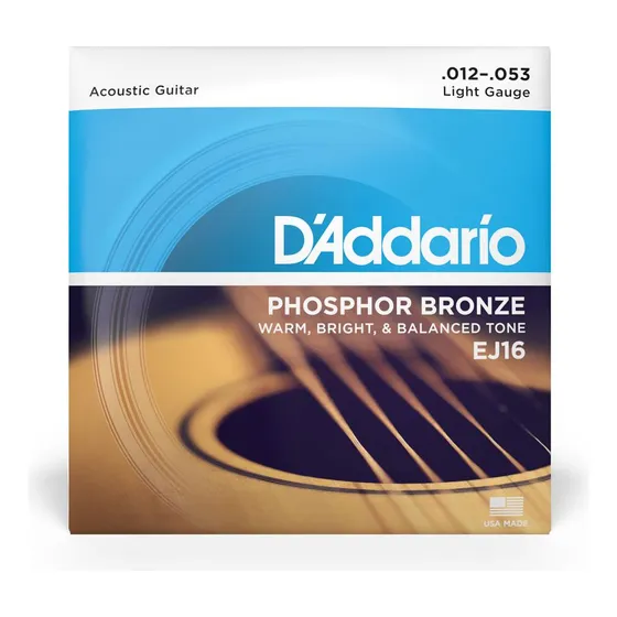 Encordoamento Violão Aço .012 D'addario Phosphor Bronze Ej16