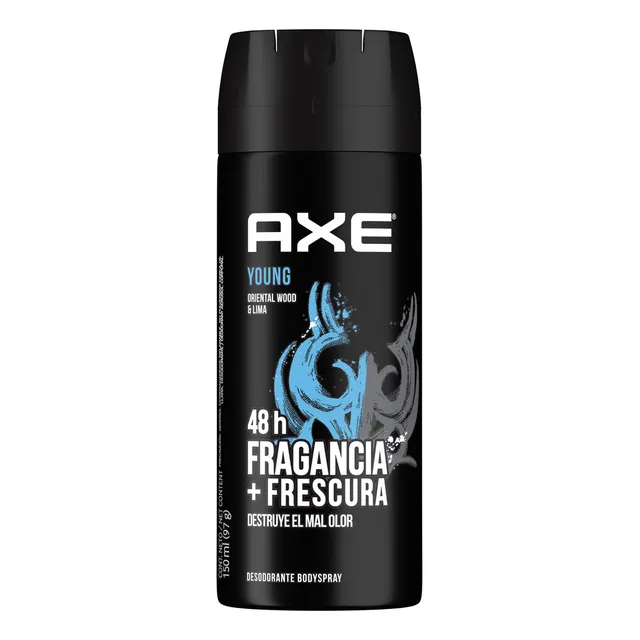 Axe desodorante en aerosol para hombre young 48 horas de máxima frescura y fragancia masculina 150 mL