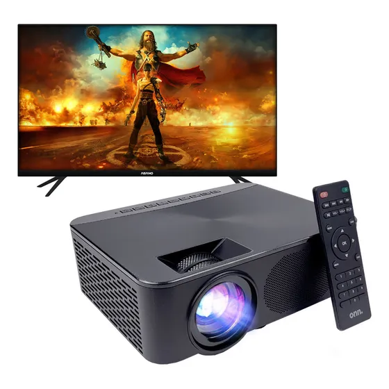 Combo Smart Tv Asano 55´´ 4k + Proyector Onn Hd Dimm
