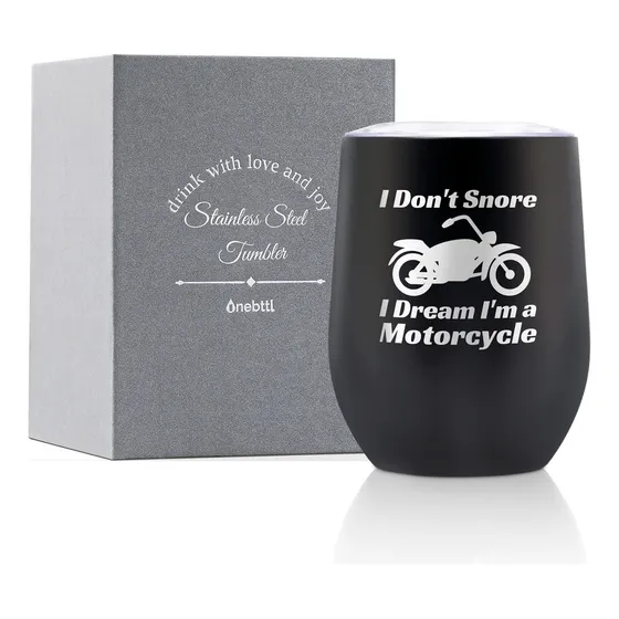 Regalo Motocicleta Para Hombre Vaso Vino Texto Ingl  I Don't