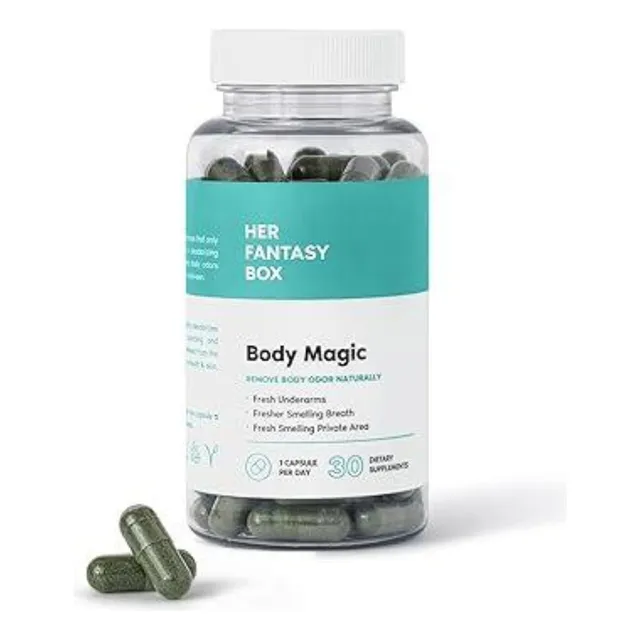 Body Magic Desodorante Corporal Clorofila Menta 30 Cápsulas