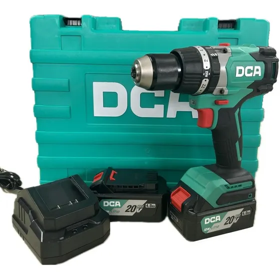Destornillador a batería Dca ADJZ03-13 de 20 V 13 mm en color turquesa, frecuencia 50 Hz 60 Hz 20