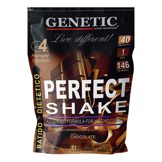 Perfect Shake Genetic Reemplaza Comidas Adelgaza Rapidamente Sabor Chocolate