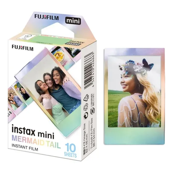 Película 10 fotos Fujifilm Instax Mini Mermaid Tail Colored Mermaid Tail