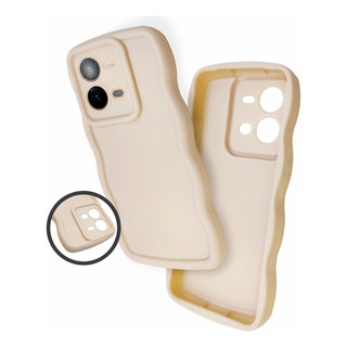 Funda Para Vivo V25 V2202 Silicona Case Wave Con Mica Funda Para Vivo V25 V2202 Silicona Case Wave Con Mica