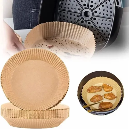 Forros Desechables Antiadherente Freidora 100 Pcs Air Fryer Color Cafe Claro