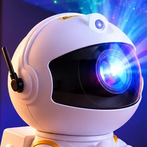 Projetor Astronauta Nebula Galáxia Estrelas Led C/ Controle