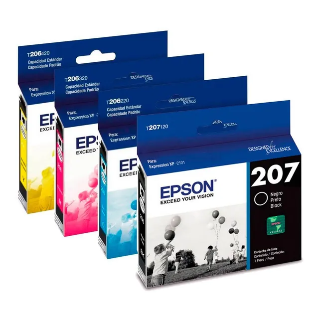 Cartuchos Tinta Epson Original T207 + T206 4 Colores Xp-2101