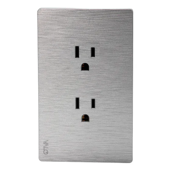 Placa Valo Slim Con Contacto Dúplex