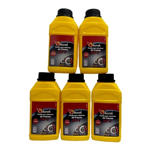 Liga De Freno Burak Dot3 250ml  -  ( Pack De 5 Unidades)