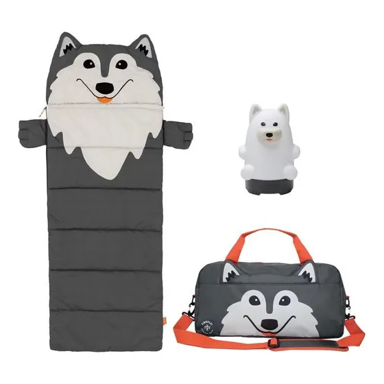 Kit De Campamento Husky 3 En 1 Bolso Saco Sleeping Linterna