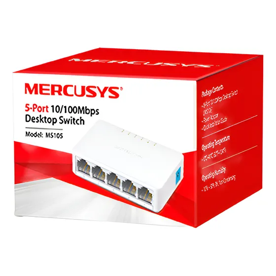 Switch Mercusys De 5 Puertos 10/100 Mbps-ms105