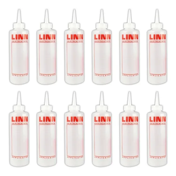Pack X12 Aplicador De Tintura Plastico 200cc Linn W50 Tono Transparente
