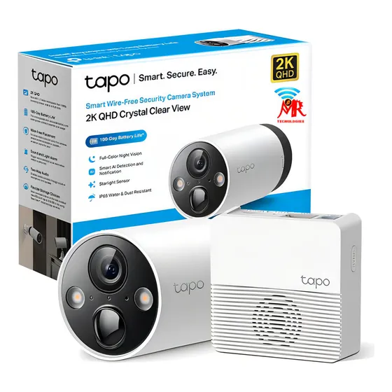 Cámara De Seguridad Con Batería  Exteriores Wifi Tapo C420s1 Color Blanco