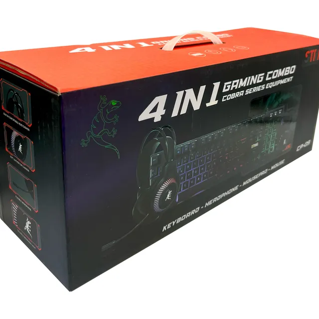 Combo Teclado Mouse Audifonos Mouse Pad Strig Cp-09 Rgb