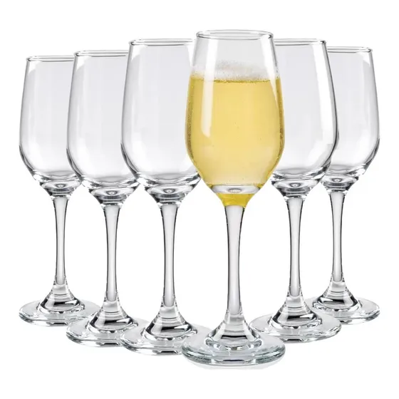 Set De 6 Copa De Champagne Brunello Cristar Color Cristal