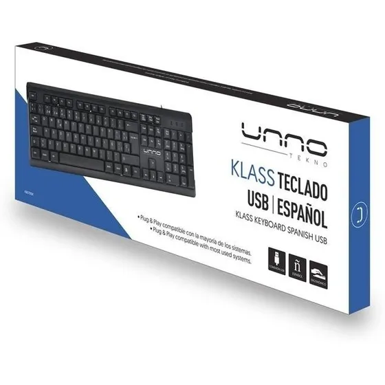 Teclado Unno Tekno Kb6701bk Usb  Español Negro