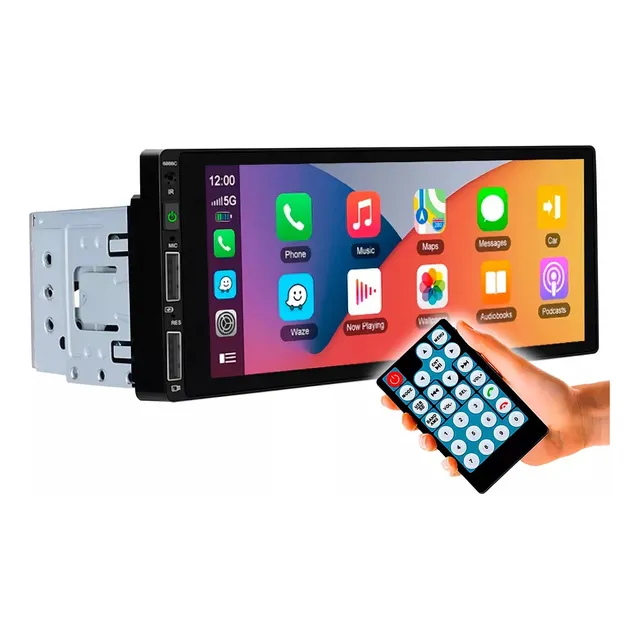 Central Multimidia 1din 6.86p Carplay Android Auto Sem Fio