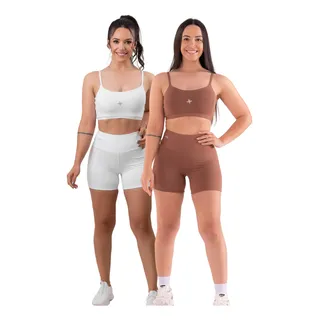 2 Conjunto De Academia Feminino Liso Tendencia Gringa Kit 4 2 Conjunto De Academia Feminino Liso Tendencia Gringa Kit 4