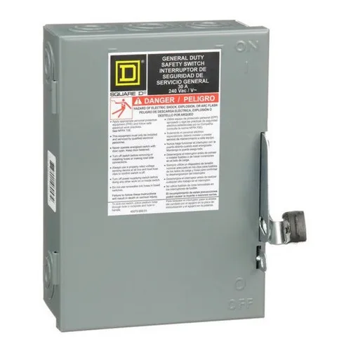 Interruptor De Seguridad 2 Polos 30 A. Clase 3130 - D221n