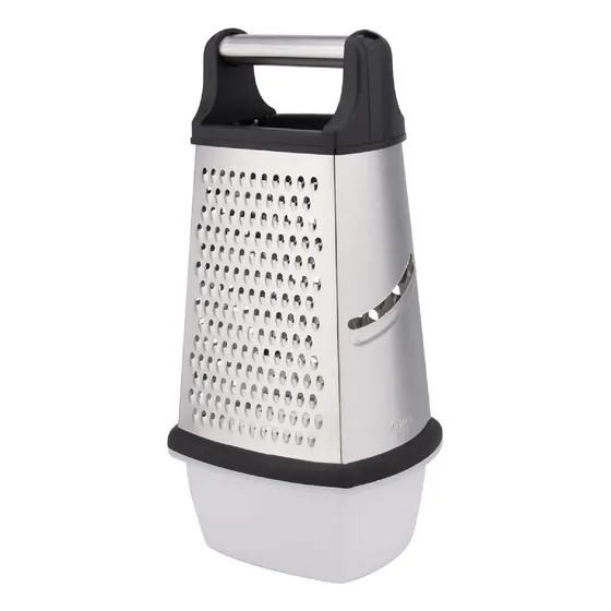 Rallador De 4 Caras De Acero C/ Contenedor Linea Hudson Color Plateado