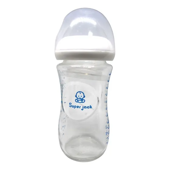Mamadera Vidrio 240 Ml Biberon Tetero Sin Manilla Super