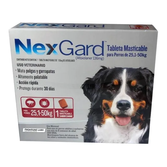 Antipulgas Y Garrapatas Nexgard Perros 25-50kg