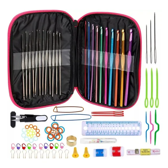 Kit De Agujas Y Accesorios Para Tejer Crochet 100 Piezas