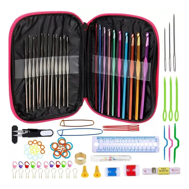 Kit De Agujas Y Accesorios Para Tejer Crochet 100 Piezas
