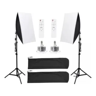 Kit 2 Iluminação Led Profissional Studio Light Softbox+tripé Kit 2 Iluminação Led Profissional Studio Light Softbox+tripé
