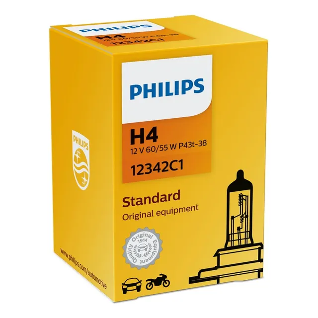 Lampara Philips Halogena 12v 60-55w H4 P43 =01661