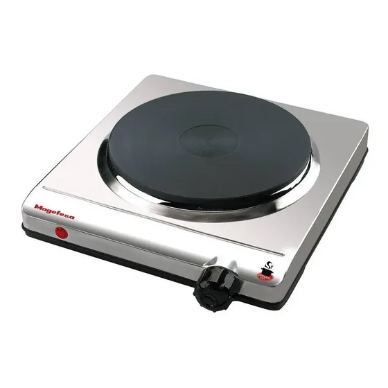 Cocina Dinamic Inox Portátil Magefesa 1 Plato 1500w Plateado