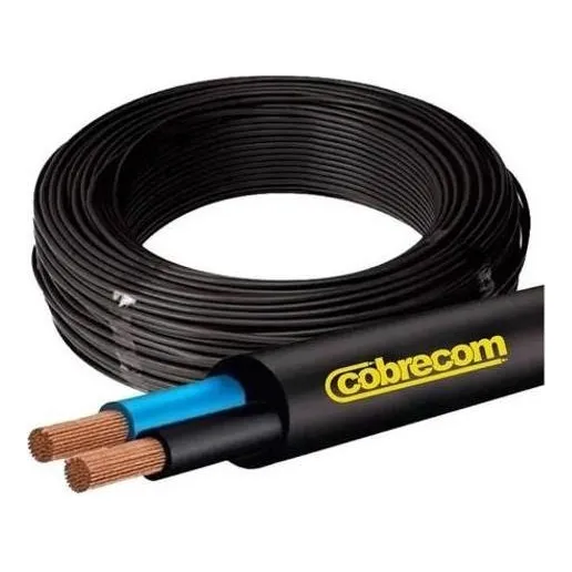 Cabo Fio Pp 2 X 2,5 Mm 100 Metros Sil / Cobrecom Cor da cobertura Preto