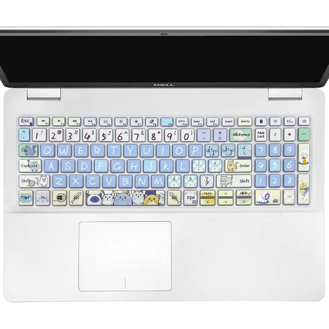 Protector De Teclado Con Diseño De Gatito Para Dell Inspiron