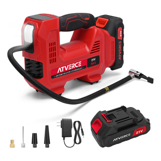 Atverce Compresor Inflador De Llantas Inalámbrico Atverce Bc1 Color Rojo 127v Atverce Compresor Inflador De Llantas Inalámbrico Atverce Bc1 Color Rojo 127v