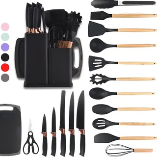 Kits 19 Peça UtensĂlios Cozinha Tabua Silicone EspĂĄtula Casa Kits 19 Peça UtensĂlios Cozinha Tabua Silicone EspĂĄtula Casa