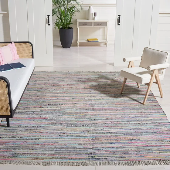 Alfombra Bohemia Hecha A Mano 3 X 4 Metros Gris/multicolor