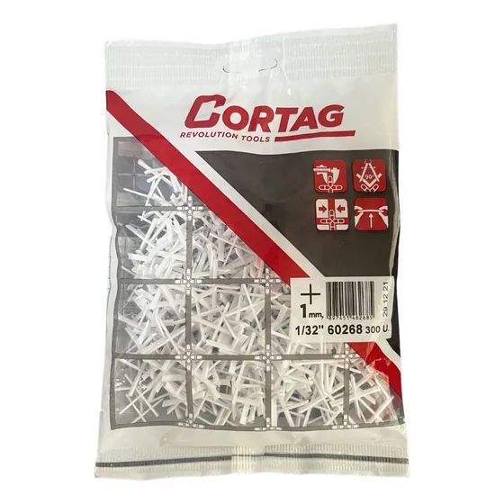 Cruceta Separadores Para Ceramica Ó Porcelanato 1.0mm Cortag