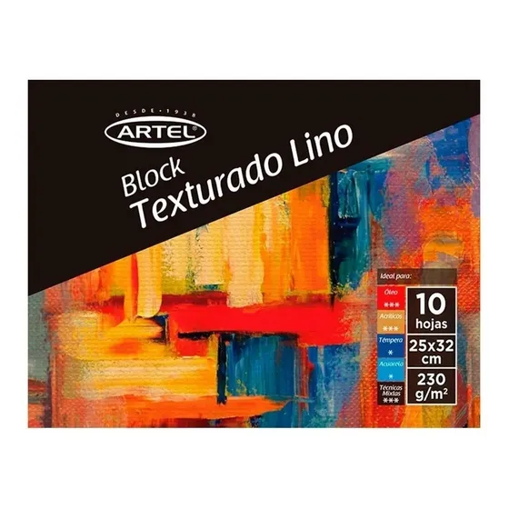 Block Texturado Lino Artel (papel Fabriano) 10hojas