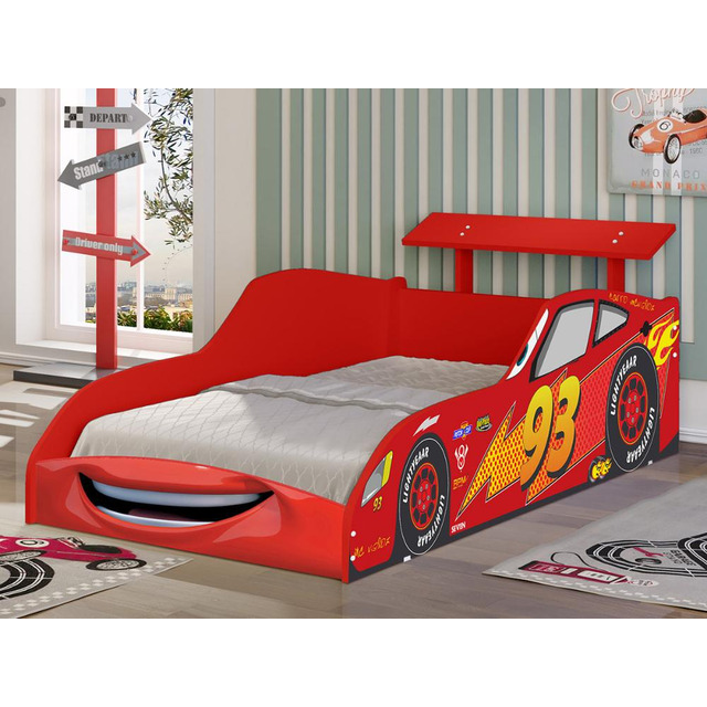 Cama De Solteiro Carro Mcqueen Vermelho Cama De Solteiro Carro Mcqueen Vermelho
