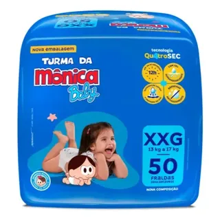 Fraldas Turma Da Mônica Baby - Tamanho Xxg 50 Unidades Extra Extra Grande (xxg)