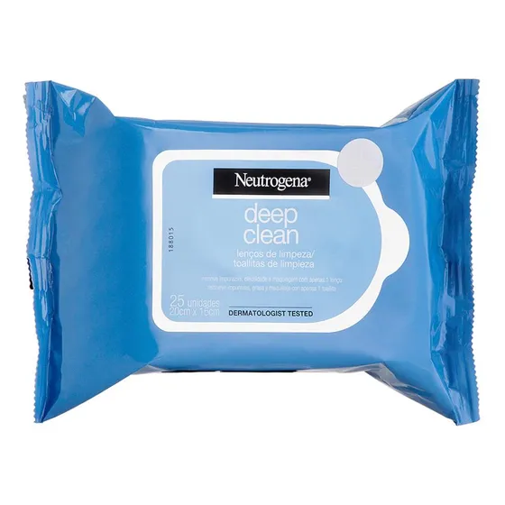 Lenço Demaquilante Deep Clean 25 Unidades Neutrogena