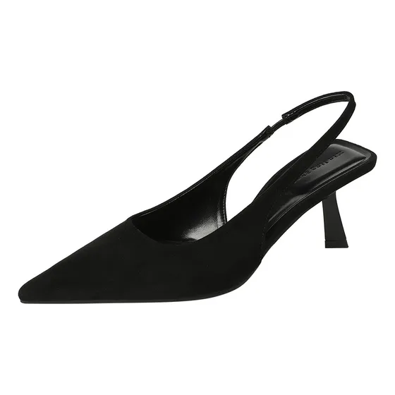 Sapatos Femininos Elegantes Com Bico Fino E Salto De Gatinho