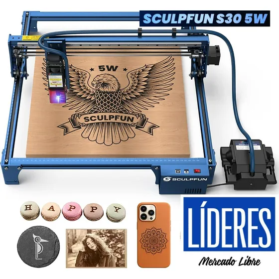 Laser Grabadora Cortadora Sculpfun S30 Madera, Cuero, Etc