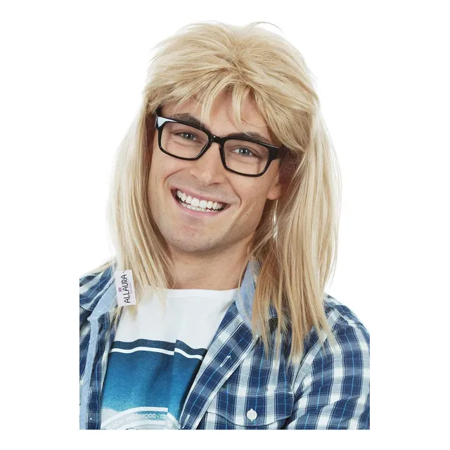 Allaura Waynes World Wig  Garth Cabello Y Gafas  80s Blonde
