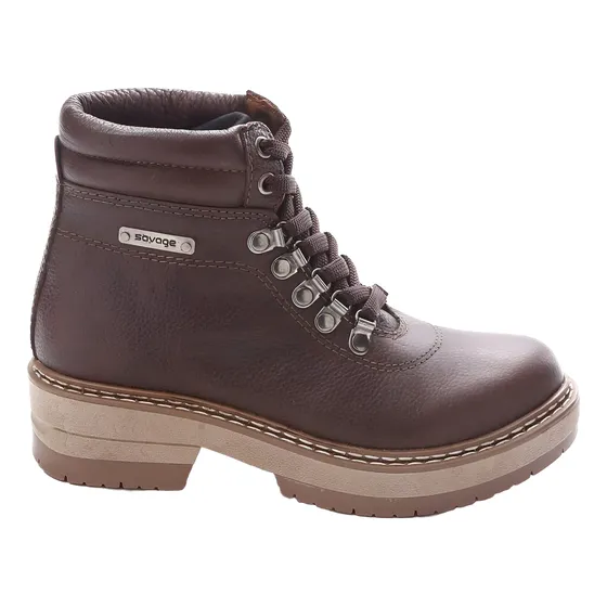 Borcegos Savage Milan Botas De Mujer Chocolate